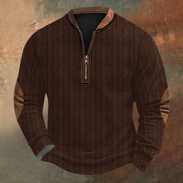 Blusas y camisas de manga larga con cuello redondo Sudadera con capucha de cuello redondo para hombre Jersey estampado Blusa de poliéster de manga larga para hombre