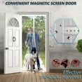 thumbnail image 2 of Heavy Duty Mesh Magnetic Screen Door, Easy To Install Within Minutes, Protects Home From Outdoor Pests (White), 2 of 5