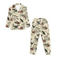 thumbnail image 4 of DISNIMO Crow Flower Print Women's Pajama Sets Long Sleeve Pjs Lounge Set with Pocket Button Down Sleepwear with Long Pajama Pants, (Available in Plus Size), 4 of 7