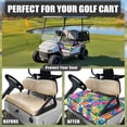 thumbnail image 4 of Whosucclay Colorful Pineapple Pattern Design Cover, Elastic Protector Wear-Resistant Portable Design Golf Cart Seat Towel Blanket for Most 2‑Seat Golf Carts, 4 of 7