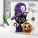 thumbnail image 3 of Juego de cortinas de ducha de calabazas de Halloween, 72.0 x 72.0 in, sombrero de gato de dibujos animados, lunares mágicos, decoración de fiesta, ganchos para cortina de baño incluidos, tela de poliéster impermeable brillar Electrónica, 3 of 5