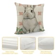 thumbnail image 4 of Qinduosi Pillow Covers Set of Buffalo Plaid Rabbit Eucalyptus Leaves Home Decor for Couch Sofa, 4 of 5