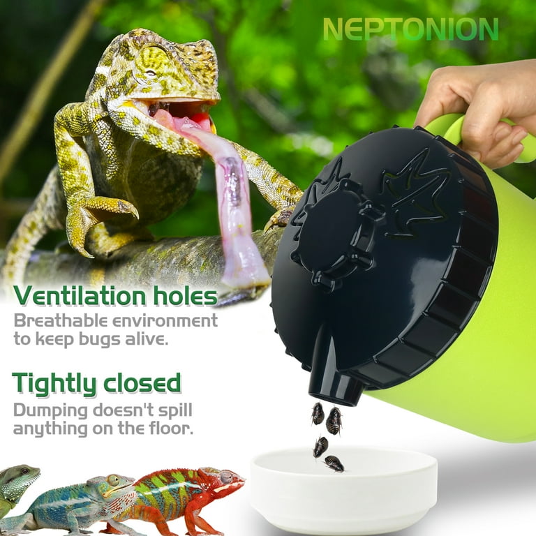 NEPTONION Professional Cricket Keeper Live Worm Organizer Tank with Rubber Seal, Dubia Roach Habitat with Bug Dirt Management Function, Perfect for