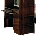 thumbnail image 3 of Benjara Twin over Twin Loft Bed with Inbuilt Computer Desk and Bookcase, Dark Brown, 3 of 5