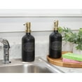 thumbnail image 3 of Darware 16oz Glass Pump Bottles (Set of 2, Black w/ Gold); Soap Dispenser Pump Bottles with Brushed Metal Pump Tops, 3 of 8