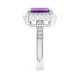 thumbnail image 3 of ANGARA Natural 2.9 Ct. Amethyst with Diamond Halo Engagement Ring in 14K White Gold for Women (Ring Size: 3.5), 3 of 9