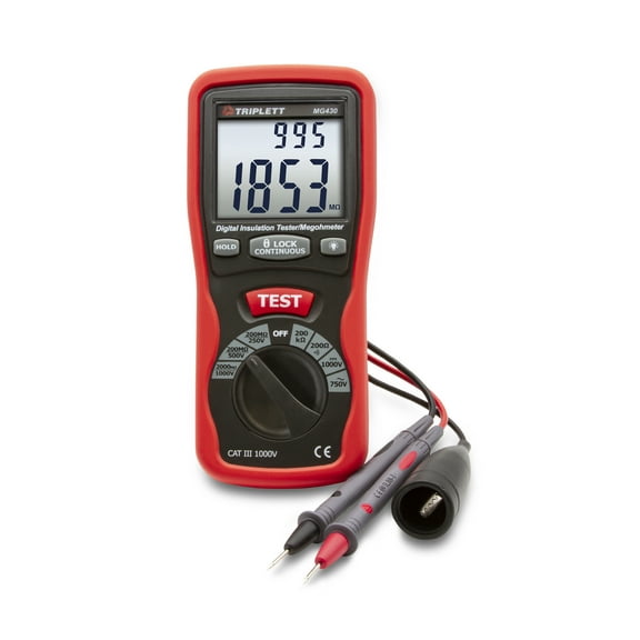 Triplett MG430 Digital Insulation Resistance Tester/Megohmmeter with Certificate of Calibration to NIST