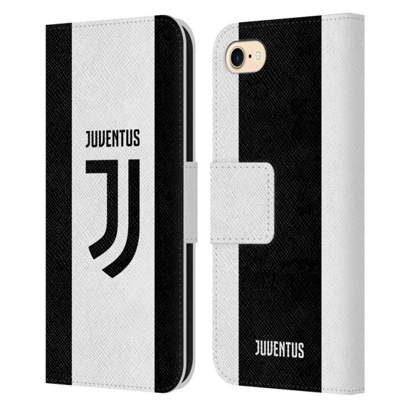 Head Case Designs Officially Licensed Juventus Football Club 2017/18 Race Kit Home Leather Book Wallet Case Cover Compatible with Apple iPhone 7 / 8 / SE 2020 & 2022