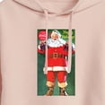 thumbnail image 3 of Coca-Cola - Vintage Santa With Coke Bottles - Juniors Cropped Long Sleeve Fleece Hoodie, 3 of 5