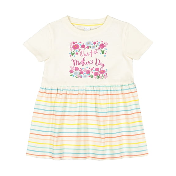 Inktastic Our First Mother's Day-roses and Daisies Girls Baby Dress