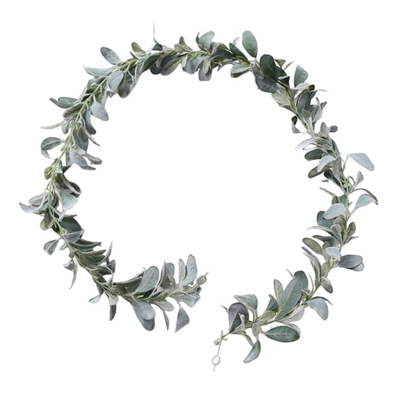 Tkrady Flocking Rabbit Ear Leaf Rattan - Home Wall Decoration Sheep Ear Christmas Decoration