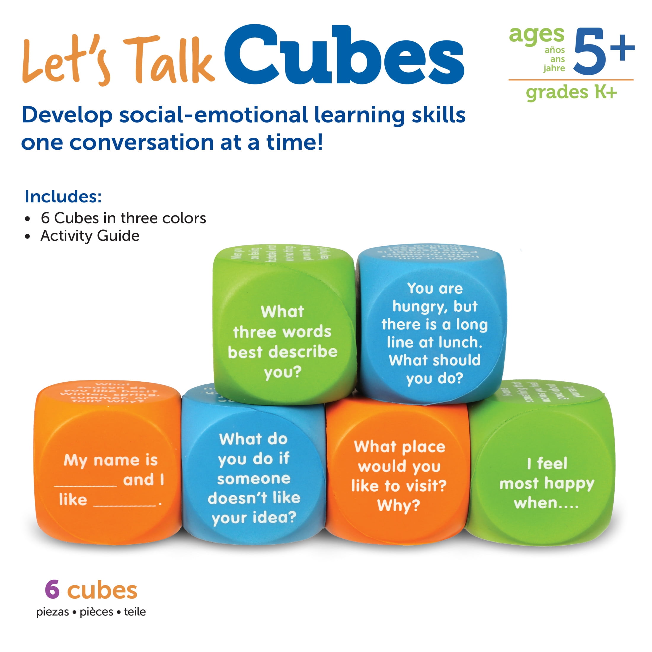 Learning Resources Let's Talk Cubes  Social Emotional Activities, Ages 5+