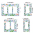 thumbnail image 2 of Yayeee Rocker Switch Wall Plate 1-Gang 4.6"x2.9" Home Decorative Outlet Cover, Blue Floral, 2 of 6