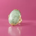 thumbnail image 4 of Ross-Simons 30x20mm Jade Ring in 18kt Gold Over Sterling, Women's, Adult, 4 of 6