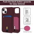 thumbnail image 2 of for iPhone 15 Case with Card Holder Cover Microfiber Inner Lining [Holds 2 Cards] Slim Soft TPU Shockproof Protective Wallet Phone Case for iPhone 15 (Brown), 2 of 10