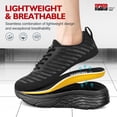 thumbnail image 5 of Non Slip Work Shoes for Women in Food Service - Water & Slip Resistant Sneakers for Restaurant Chefs and Nurses - Comfortable Standing All Day Long Zapatos Antideslizantes para Mujer Black 6, 5 of 7