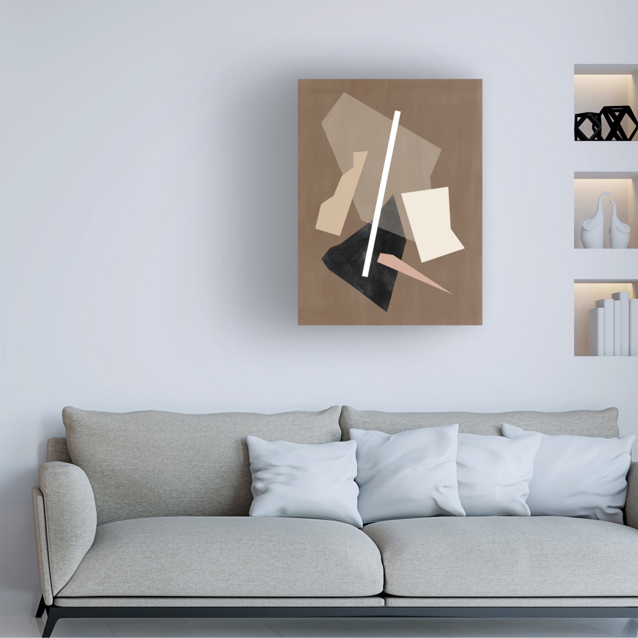 Trademark Fine Art Elena Ristova  Brown Paper Cuts Painting Canvas Wall Art