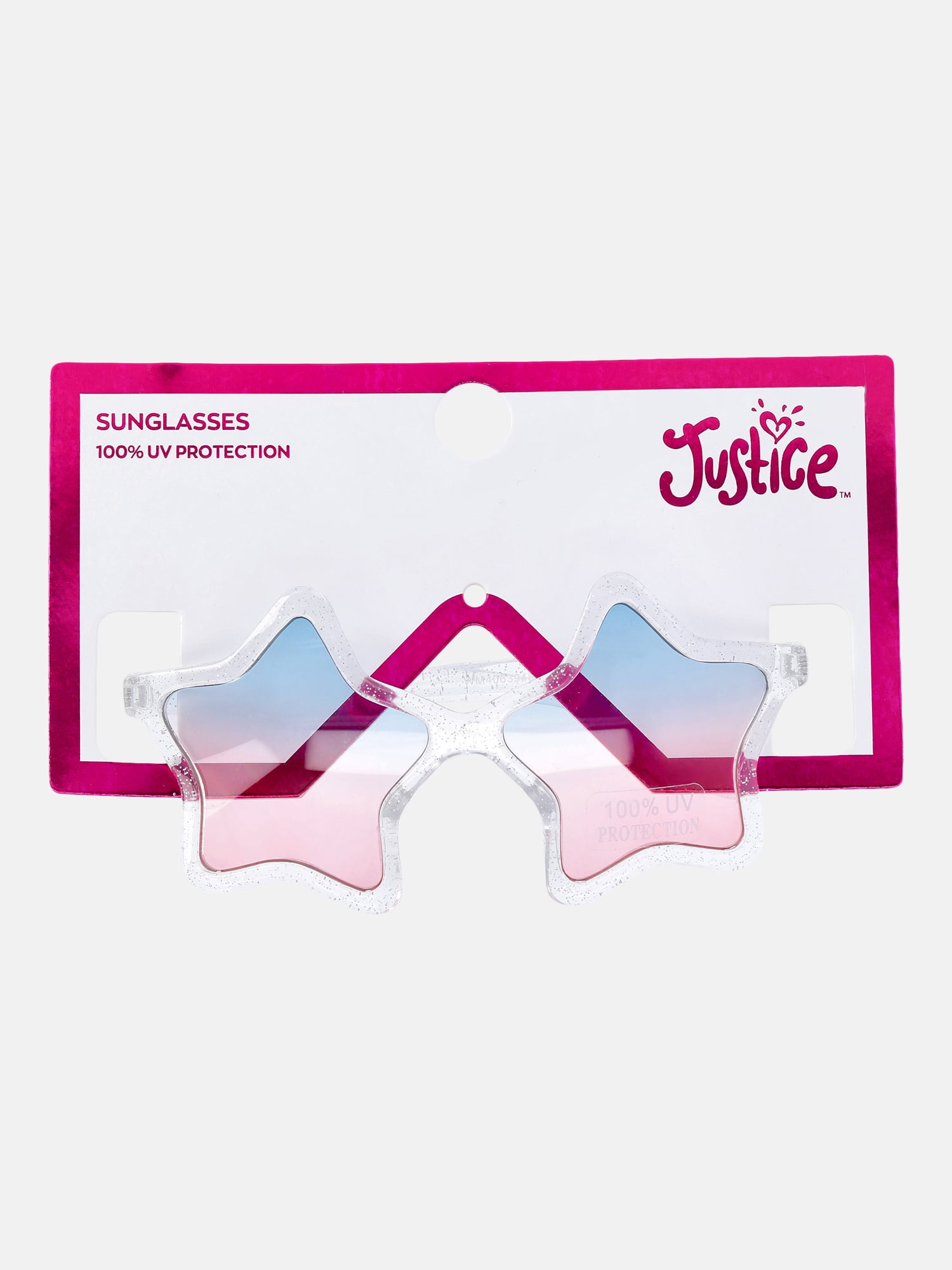 Justice Girls Star Sunglasses, Pink/Blue