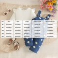 thumbnail image 4 of mgoYE Newborn Baby Girl Fall Outfits 6 9 12 18 24M Long Sleeve Top Suspender Overalls Pants Sets Infant 2Pcs Clothes, 4 of 9