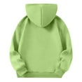 thumbnail image 4 of Hjtefg Girls Raglan Sleeve Hoodie, Long Sleeve Winter Warm Pullover with Athletic Cut, Soft Cozy Outerwear for Kids, Comfortable Casual Top,Color: Green Size: 9-10 Years, 4 of 6
