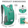 thumbnail image 2 of Mochila de Senderismo G4Free Ligera 10L/15L Plegable Impermeable, 2 of 9