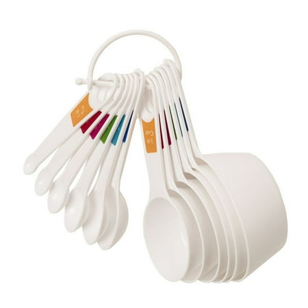 

Lifetime Brands 5216060 Farberware Plastic White Measuring Spoon And Cup Set