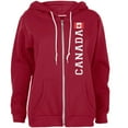 thumbnail image 1 of Canada Flag World Cup Womens Full Zip Hoodie, 1 of 1