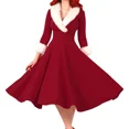 thumbnail image 1 of Vestido de Navidad para mujer, antes de Navidad de pesadilla traje Sexy, manga larga, felpa cálida con capucha, plisados vestidos para fiesta de año nuevo, 2023, 1 of 5
