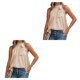 thumbnail image 4 of Guardurnaity Blusa sin mangas estampada Camisa cómoda Cumpleaños Aniversario Club Top Playa Vacaciones Oficina Ropa de verano Champán M Type1 NO1 Guardurnaity CBP251013, 4 of 5