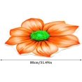 thumbnail image 2 of Floral Area Rugs Peony Flower Shape Area Rugs Non-Slip Rugs Floral Shaggy Carpet Bath Mat for Living Room Bedroom Home Decor, Orange, 2.6'x2.6', 2 of 7