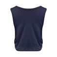 thumbnail image 6 of OIOLOYJM Women's Workout Tank Tops Lightweight Sleeveless Workout Tops Side Ruched Yoga Athletic Running Shirts Elegant Casual Gym Cozy Clothes Dark Blue S, 6 of 7