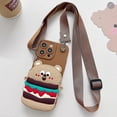 thumbnail image 2 of Wallet Case for iPhone 15 Pro Max Case Funny Phone Case Cute iPhone Case Creative Bear Burger with Lanyard Coin Purse Soft Rubber Bumper Shockproof Co, 2 of 4