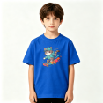 thumbnail image 2 of Skater Cat Skateboard Cool Boys Graphic Tees Streetwear Kids T-Shirt 100% Cotton Short Sleeve Tops Ages 4-13Y, 2 of 5