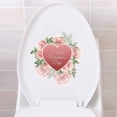 thumbnail image 4 of CHAO Etiqueta engomada de la cubierta del asiento del inodoro del eslogan de la flor del amor, etiqueta engomada de la pared de la decoración del hogar, 4 of 5