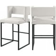 thumbnail image 2 of Tabouret de comptoir en velours Caleb, 2 of 27