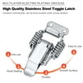 thumbnail image 3 of PCS Stainless Steel Spring Lever Latch Tension Lock Toggle Tension Latch Box Lock Lever Lock for Suit Drawer Tool Box Medical Box, 3 of 5