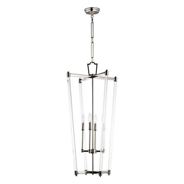 Maxim 16100CLPN 34.25 in. Lucent 4-Light Pendant Ceiling Light, Polished Nickel