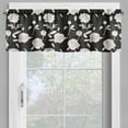 thumbnail image 2 of Ambesonne Flower Window Valance, Botany Peonies Illustration, 54" X 12", Charcoal Grey and White, 2 of 5