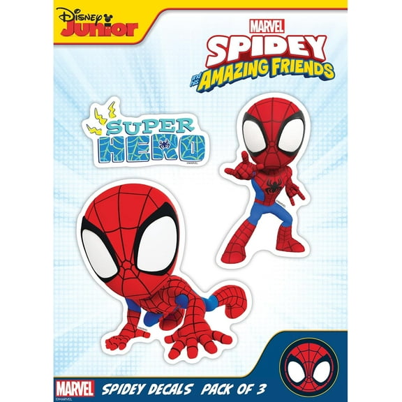 Marvel Spidey and His Amazing Friends Decals - Set of 3 Outdoor Rated Stickers for Car, Laptop, Computer, Water Bottle - Marvel Stickers for Kids and Adults Super Hero