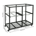 thumbnail image 2 of Rolling File Cart with Lockable Wheels 2 Tiers 4 Compartments Hanging File Folder Rack, 2 of 12