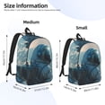 thumbnail image 2 of Yiaed Astronaut Contemplating Planet Print Laptop Backpack Travel Canvas Backpack Vintage Aesthetic Backpack for School Knapsack Plain Backpack Backpack for School-, 2 of 5