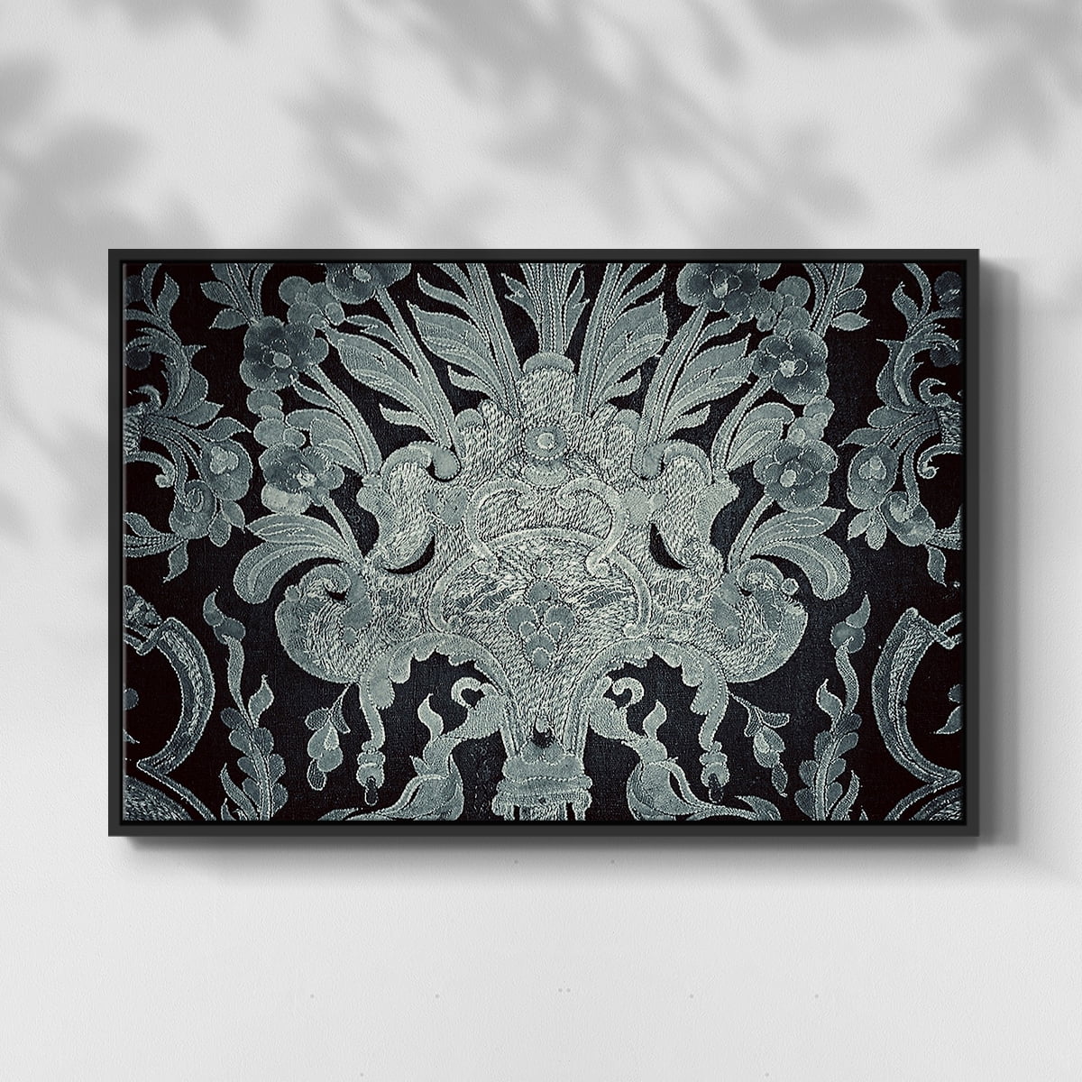 Vintage Abstract Print-XXVI Framed in Black Wood Gallery Wrapped Canvas 17 in. x 25 in.