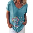 thumbnail image 1 of Elegante mujer con cuello en V estampado camiseta blusa Tops sudadera OAVQHLG3B Store  lin121212, 1 of 4