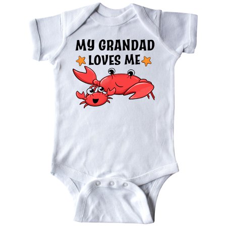 

Inktastic My Grandad Loves Me- cute crab family Gift Baby Boy or Baby Girl Bodysuit