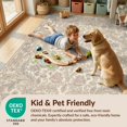 thumbnail image 4 of Design&I 8'x10' Washable Area Rug Vibrant Vintage Scrollwork Blush Beige Mirrored Vine Botanical for King Size Bedroom, Under Bed, Sleek Flatweave Pet Friendly, 4 of 7