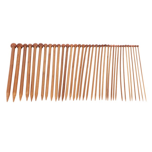 Bamboo Straight , 9.8 Inch Ergonomic Design 2mm To 10mm Single Point Knitting Set For Socks For Scarves