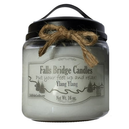 - Ylang Ylang Scented Jar Candle, Medium 16-Ounce Soy Blend, Falls Bridge Candles