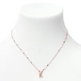 thumbnail image 2 of Claire's Gold Half Stone Initial Pendant Necklace - K, Gold,Adult., 2 of 3