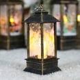 thumbnail image 1 of Mistaha Retro Wind Lamp Christmas Printing Pattern Home Night Light Christmas Desktop Decoration (Small bronze angel), 1 of 8