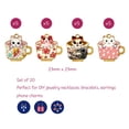 thumbnail image 2 of Wrapables Nature Charms for Jewelry Making Enamel Pendants, (Set of 20), Cats in a Cup, 2 of 6
